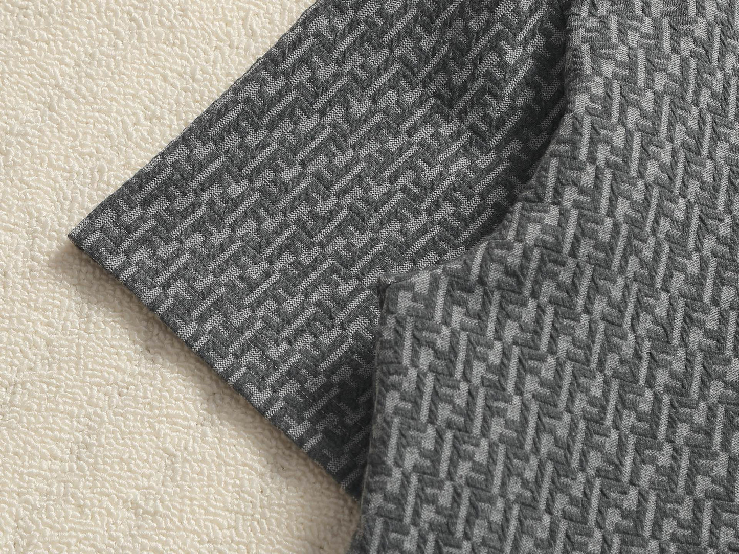 260511 New high-quality printed-letter jacquard towel T-shirt
