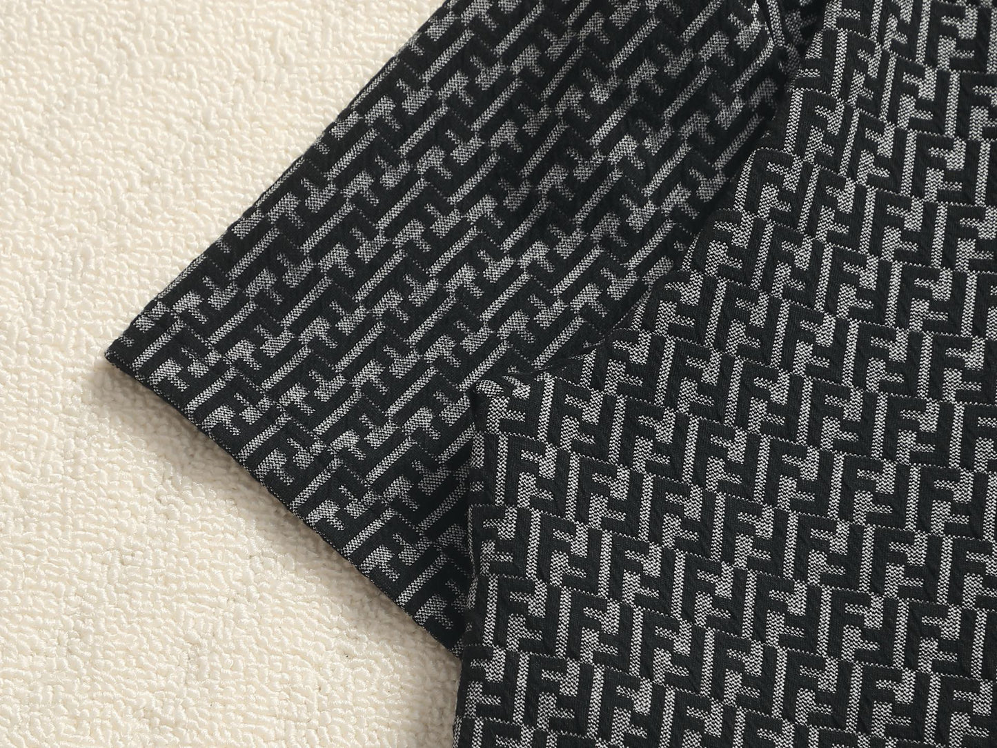 260511 New high-quality printed-letter jacquard towel T-shirt