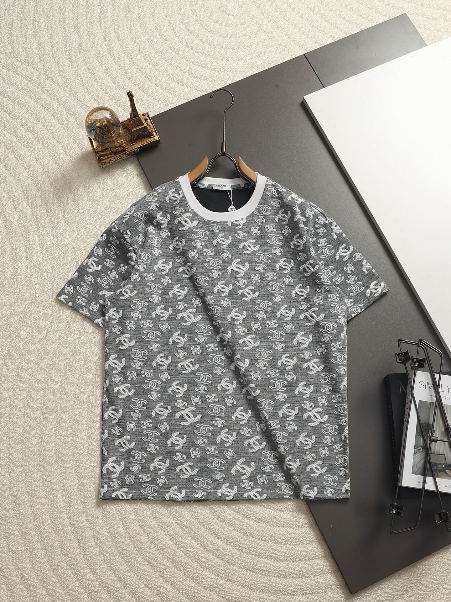 260511 New high-quality printed-letter jacquard towel T-shirt
