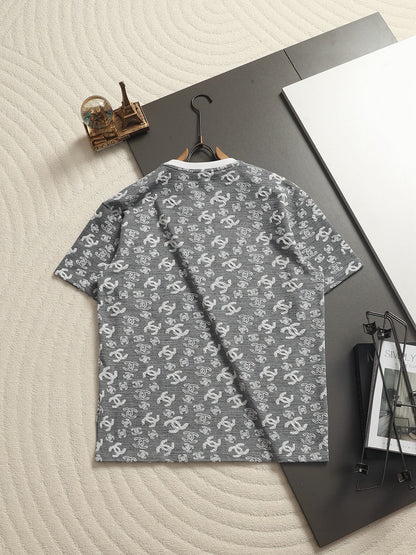 260511 New high-quality printed-letter jacquard towel T-shirt