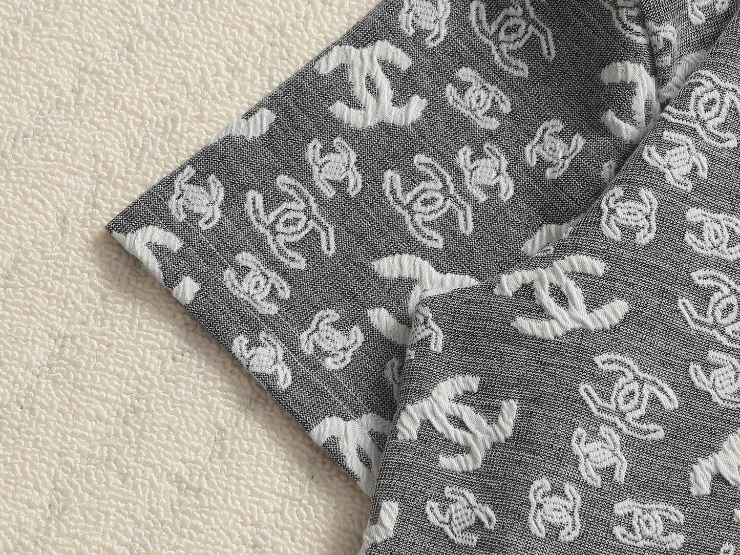 260511 New high-quality printed-letter jacquard towel T-shirt