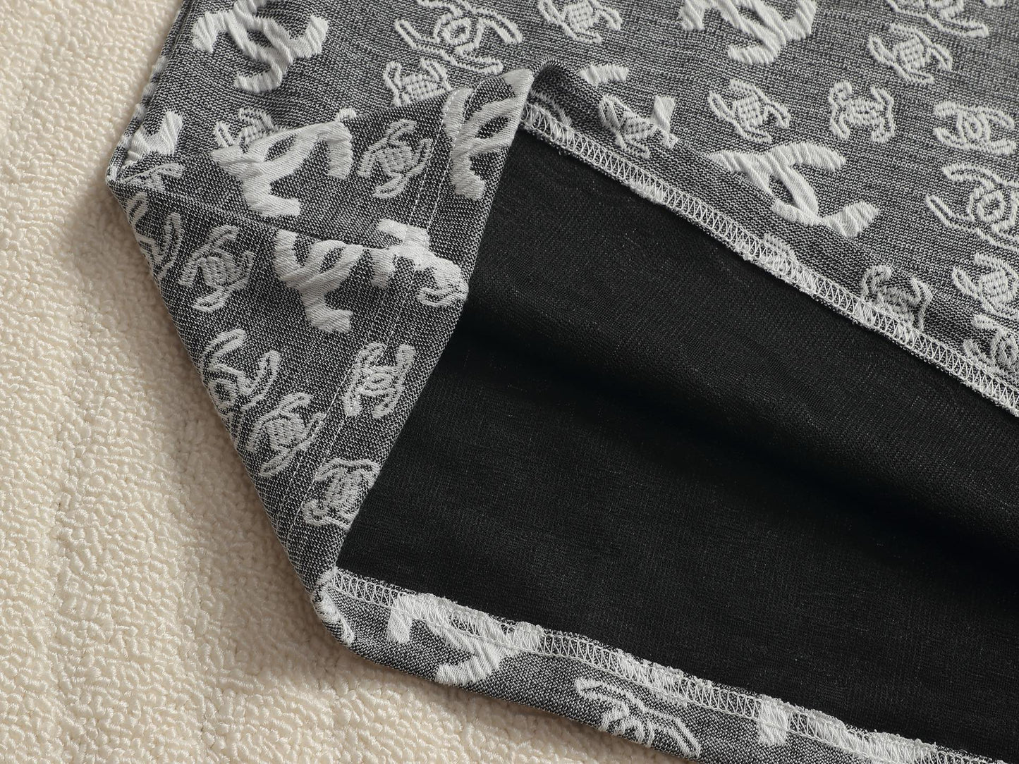 260511 New high-quality printed-letter jacquard towel T-shirt