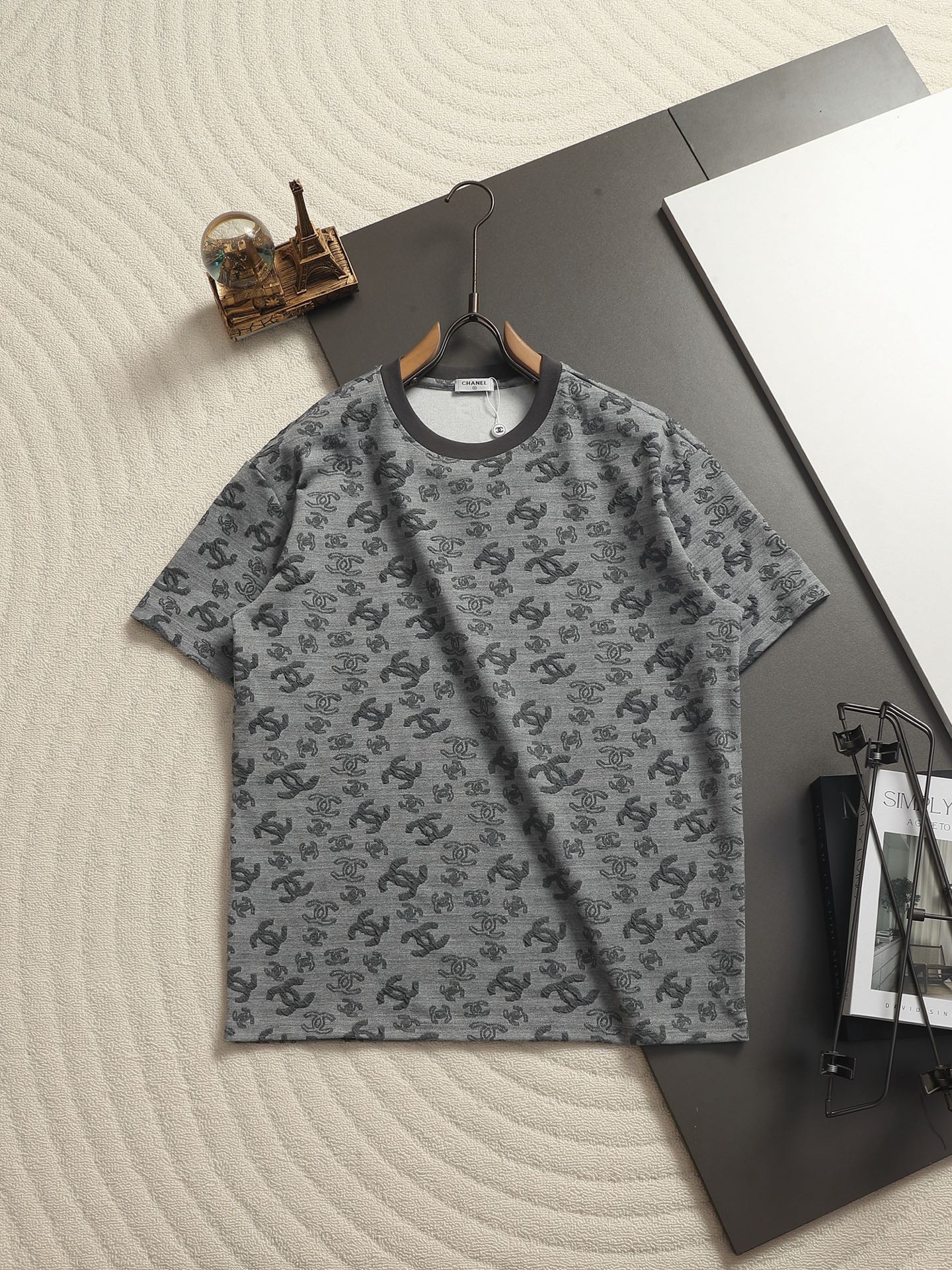 260511 New high-quality printed-letter jacquard towel T-shirt
