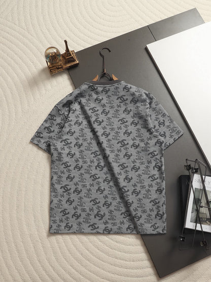 260511 New high-quality printed-letter jacquard towel T-shirt