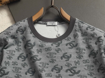 260511 New high-quality printed-letter jacquard towel T-shirt