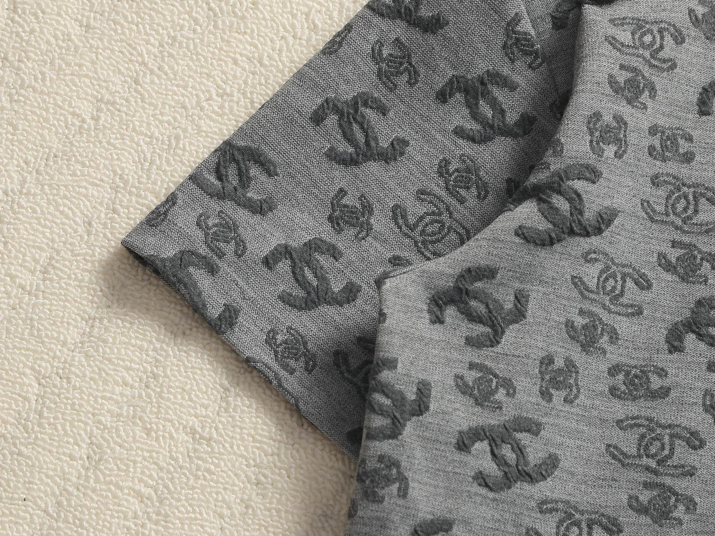 260511 New high-quality printed-letter jacquard towel T-shirt