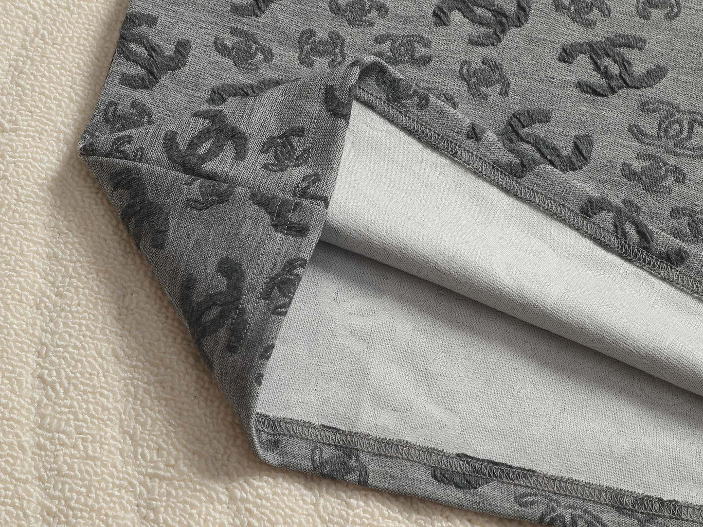 260511 New high-quality printed-letter jacquard towel T-shirt