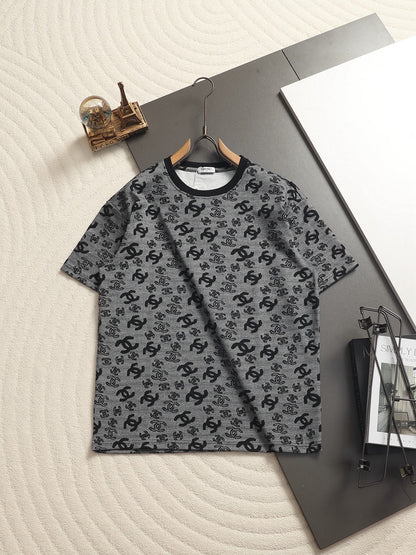260511 New high-quality printed-letter jacquard towel T-shirt