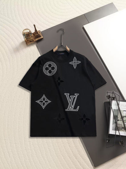 260511 New high-quality three-dimensional large embroidery T-shirt