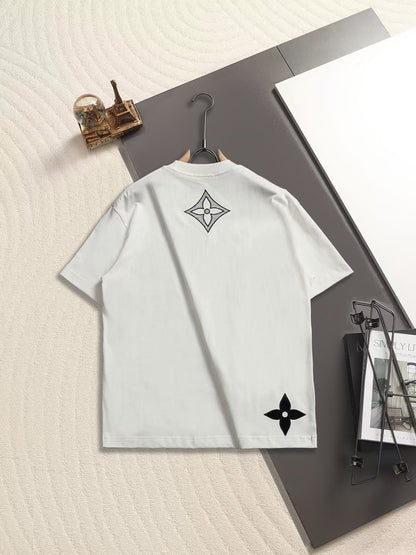 260511 New high-quality three-dimensional large embroidery T-shirt