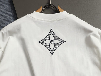 260511 New high-quality three-dimensional large embroidery T-shirt