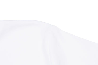260511 New high-quality 4-character retro flocking printed chain T-shirt