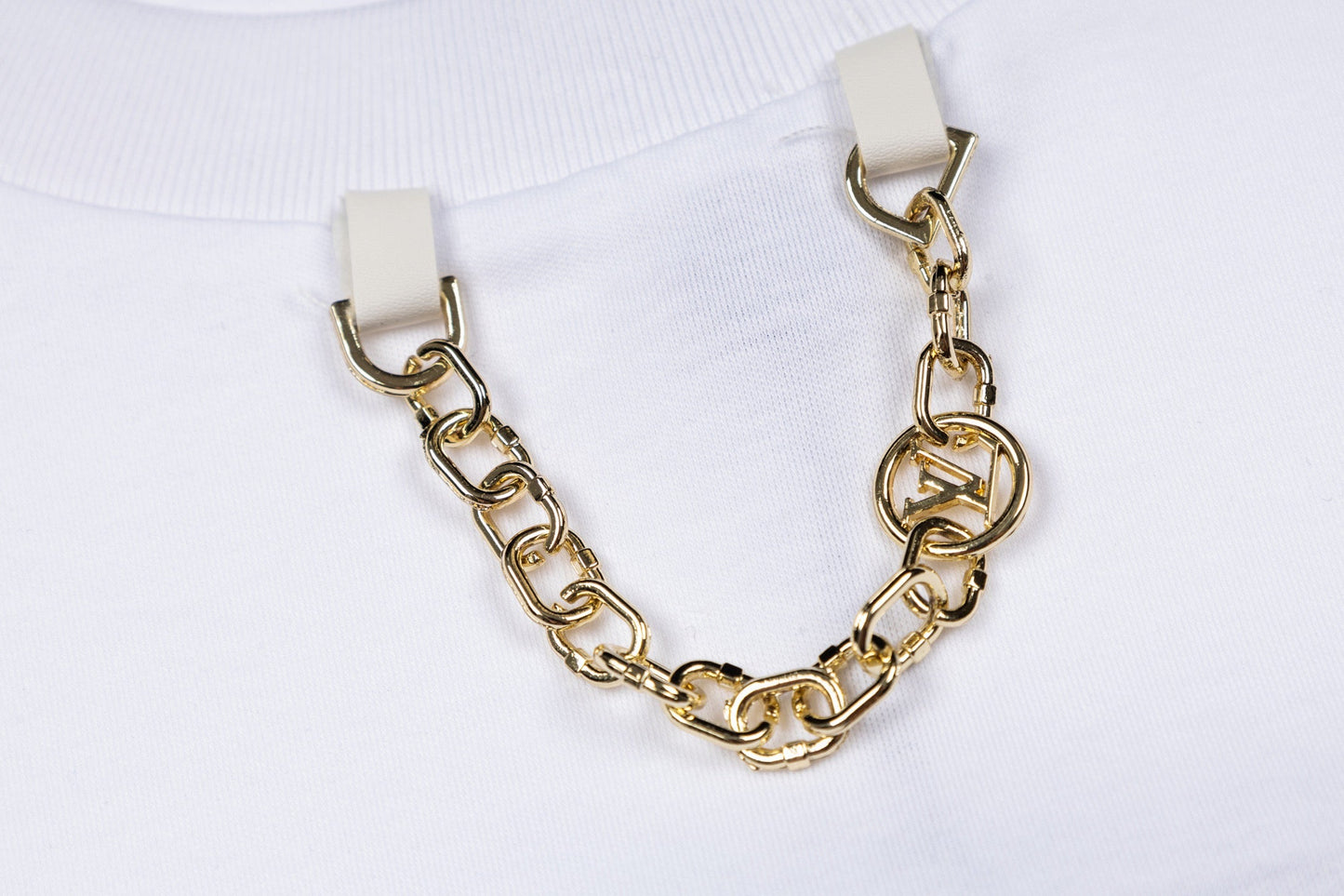 260511 New high-quality custom fabric large print chain T-shirt