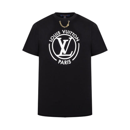 260511 New high-quality custom fabric large print chain T-shirt