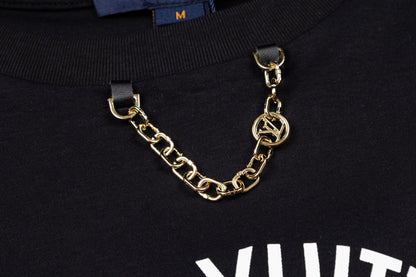 260511 New high-quality custom fabric large print chain T-shirt