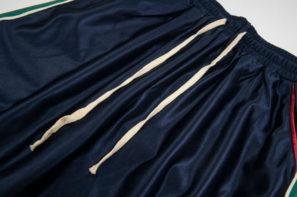260511 New high-quality red and green striped velvet texture short pants