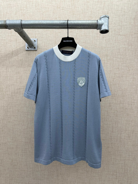 260511 New high-quality silk-cotton logo crew-neck short-sleeved T-shirt