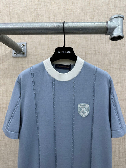 260511 New high-quality silk-cotton logo crew-neck short-sleeved T-shirt