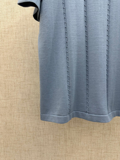 260511 New high-quality silk-cotton logo crew-neck short-sleeved T-shirt