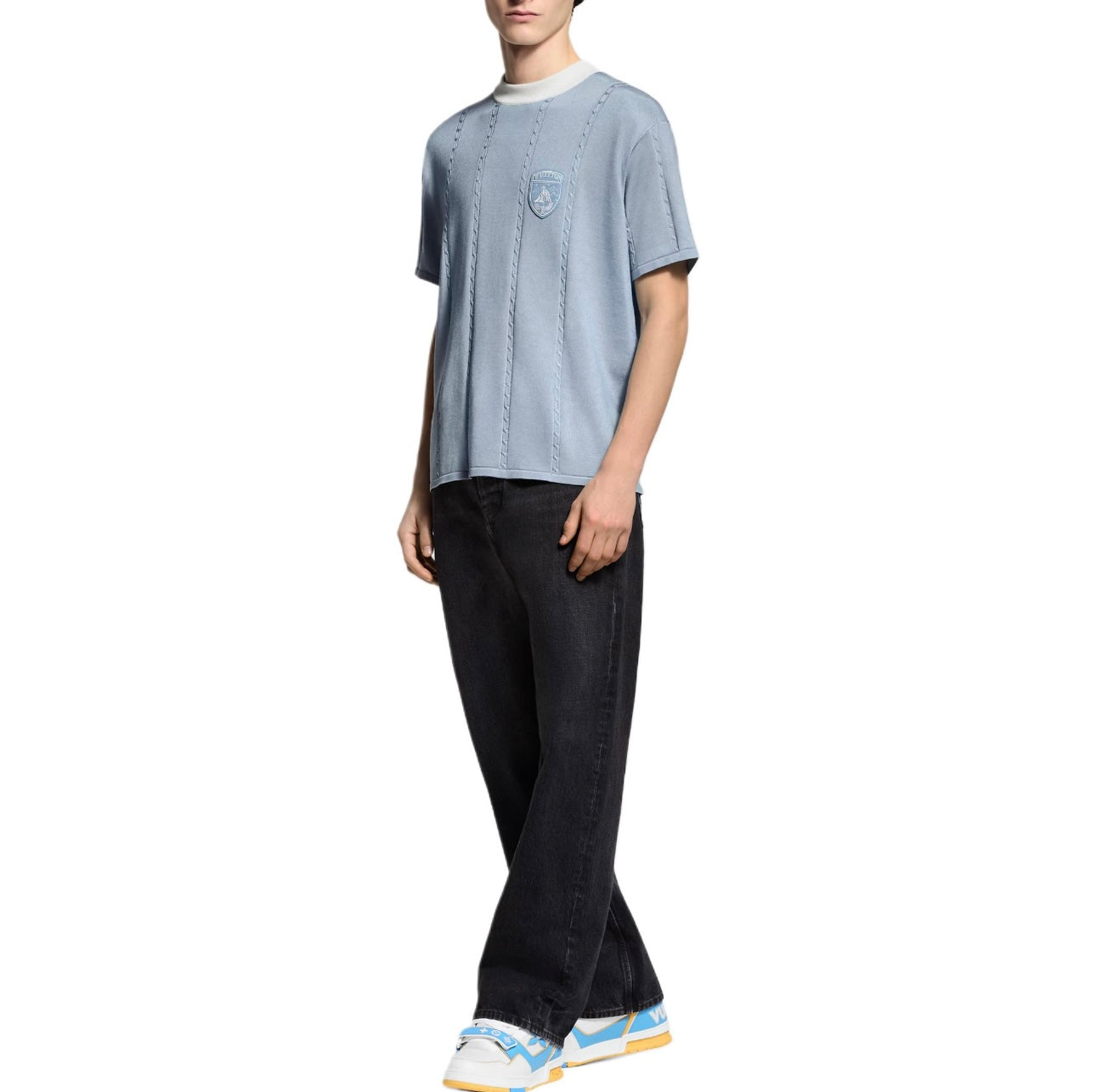 260511 New high-quality silk-cotton logo crew-neck short-sleeved T-shirt