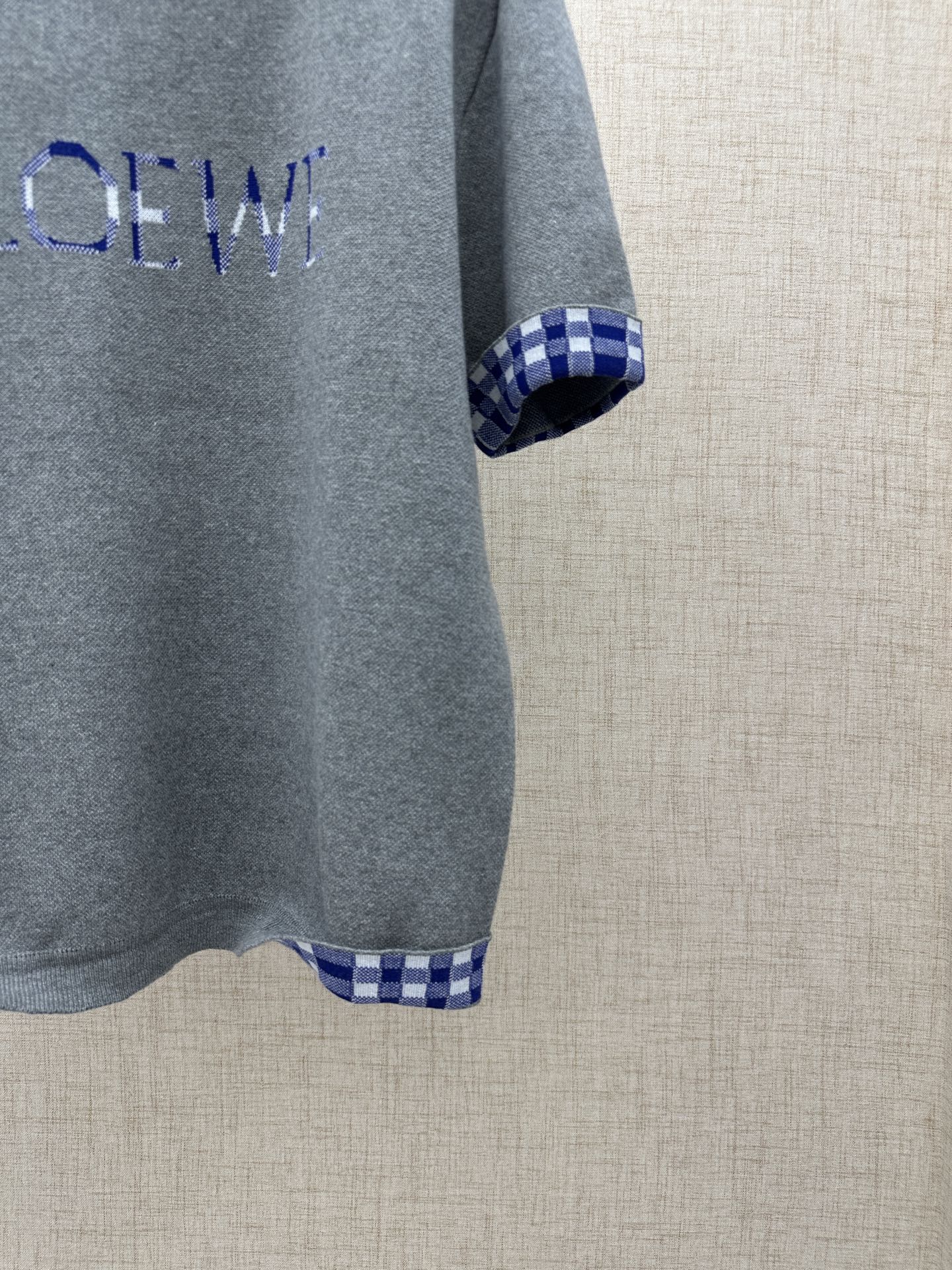 260511 New high-quality, thick, custom-designed plaid patchwork knitted short-sleeved shirt