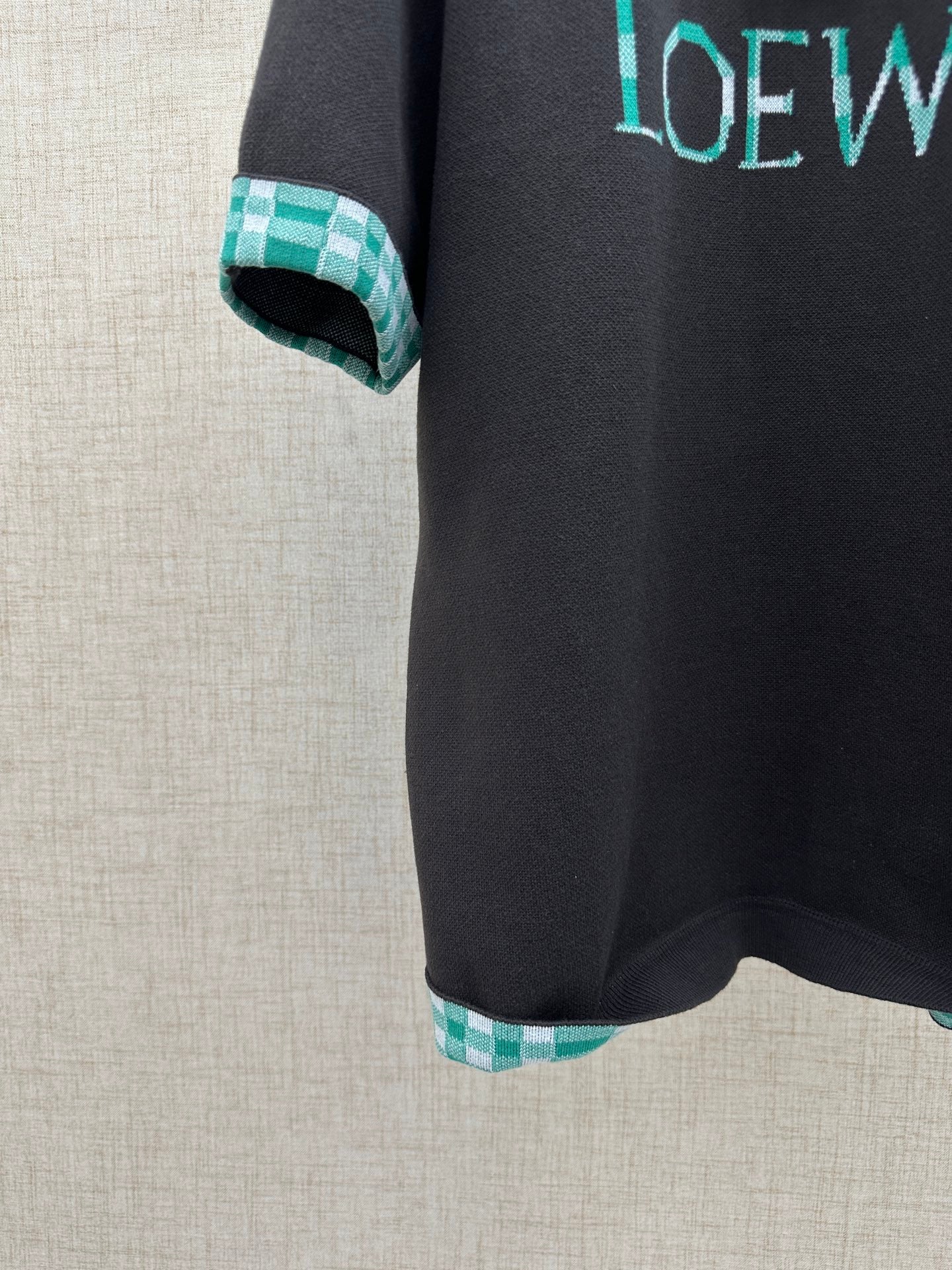 260511 New high-quality, thick, custom-designed plaid patchwork knitted short-sleeved shirt