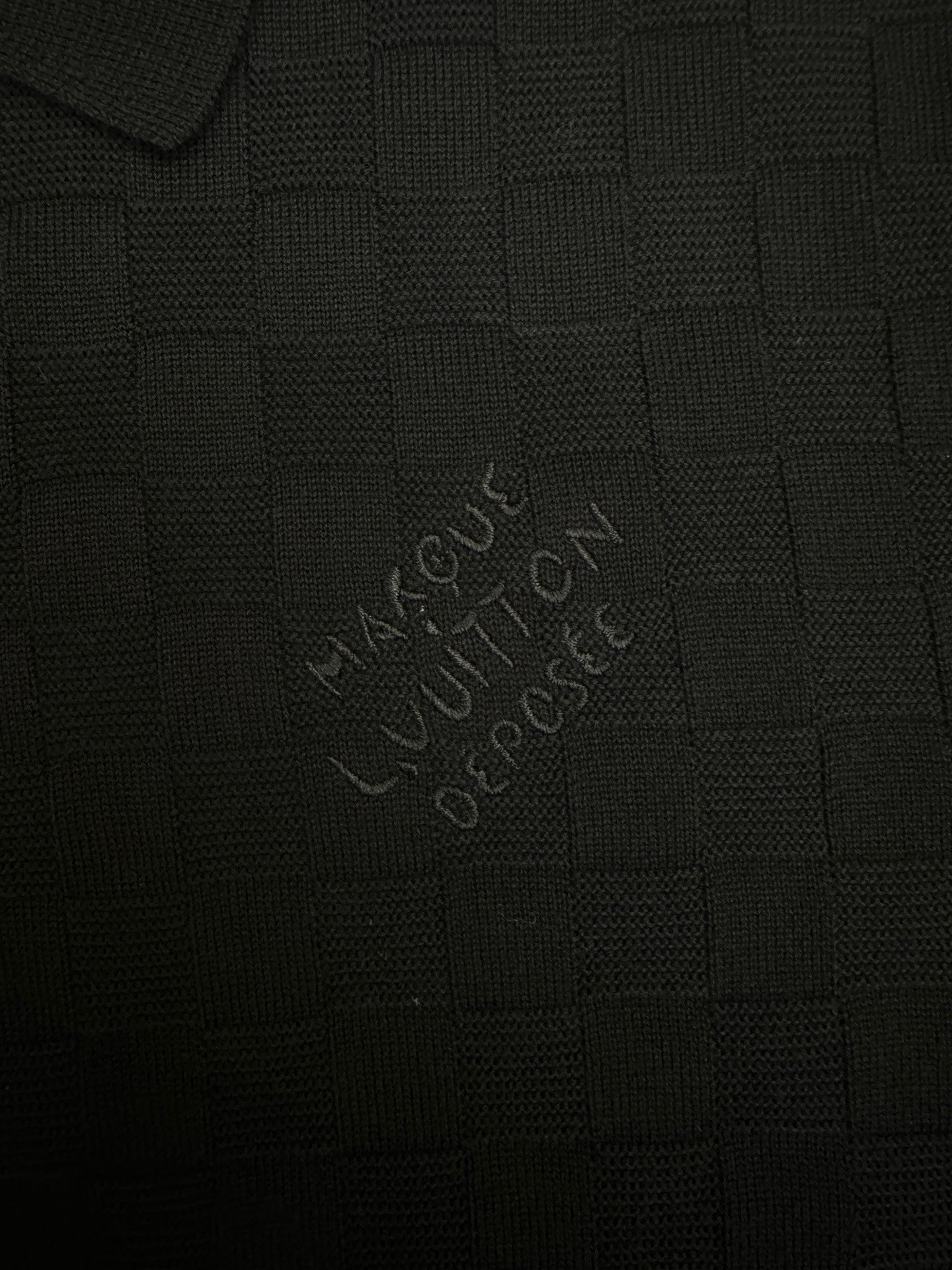 260511 New high-quality check-pattern jacquard wool jersey polo shirt