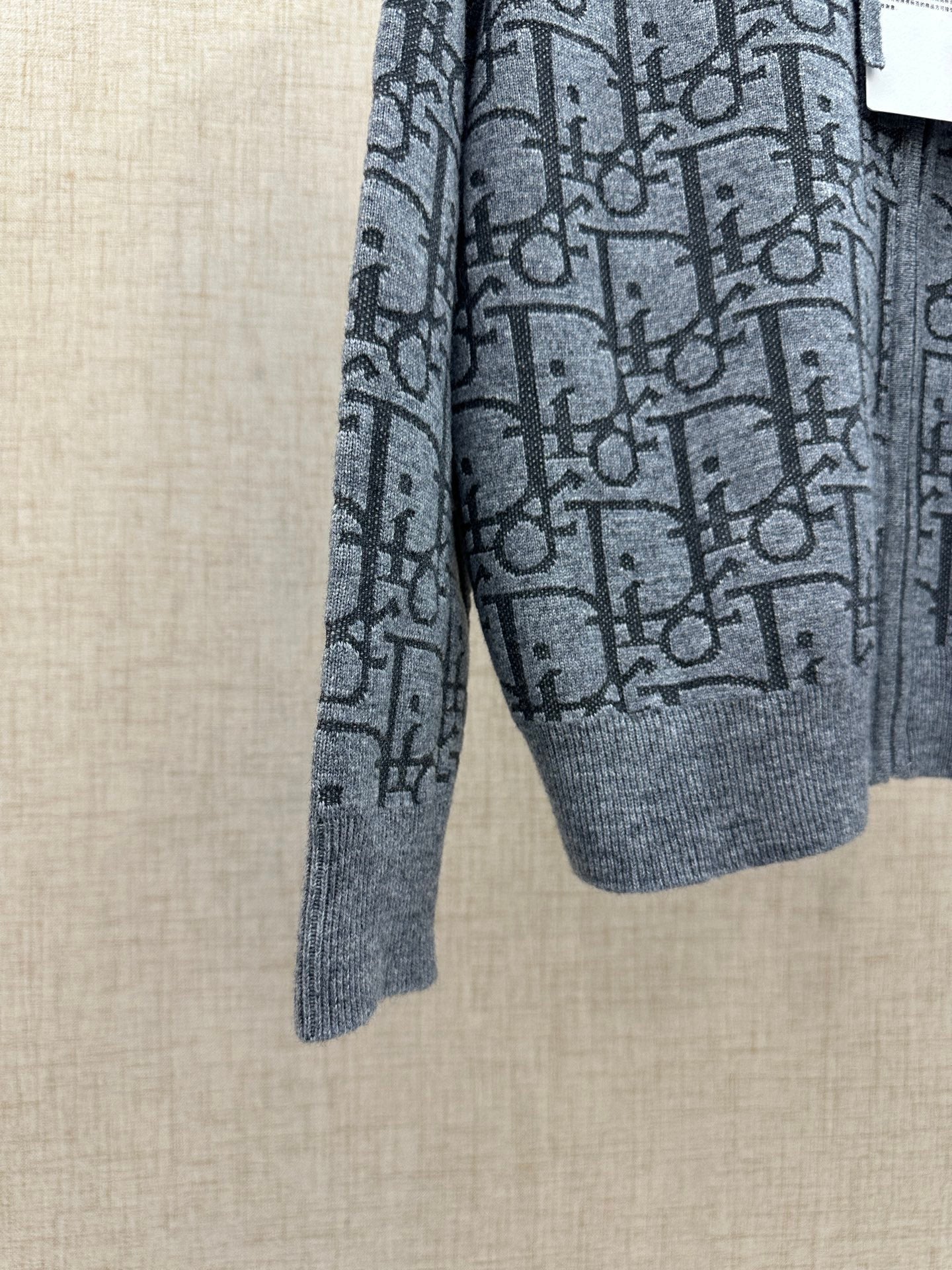 260511 New high-quality custom full-print hooded zipper wool blend cardigan