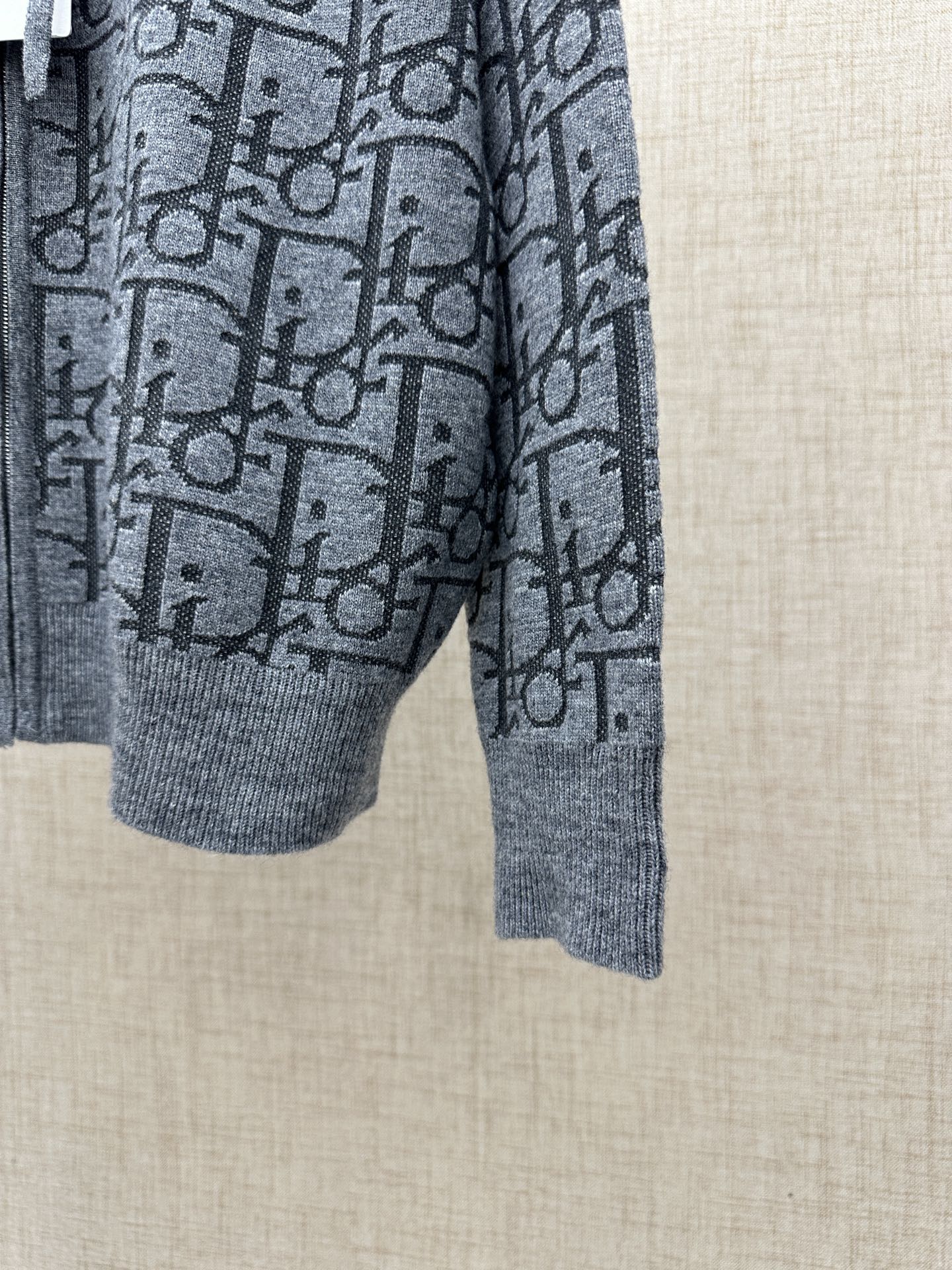 260511 New high-quality custom full-print hooded zipper wool blend cardigan