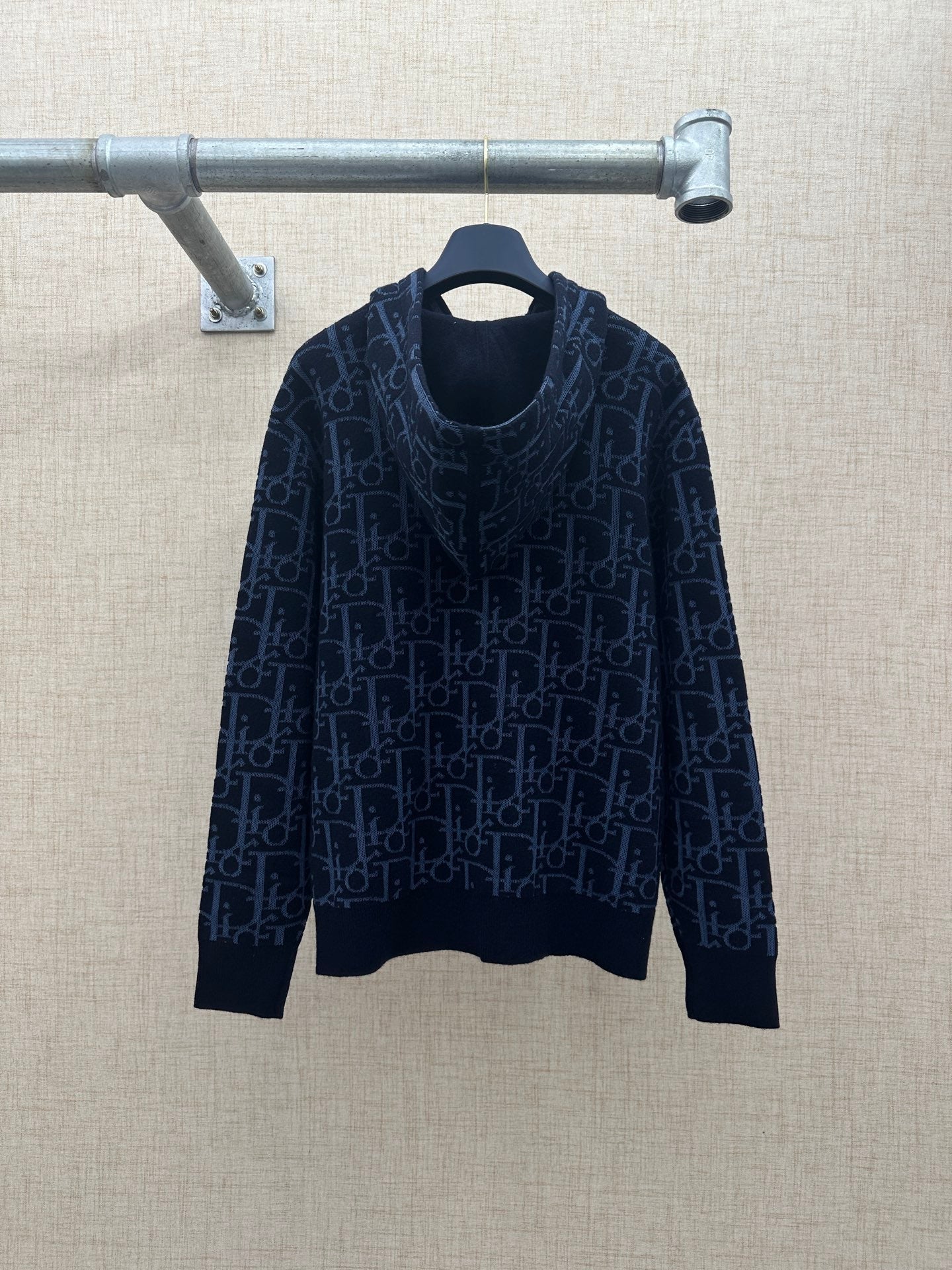 260511 New high-quality custom full-print hooded zipper wool blend cardigan