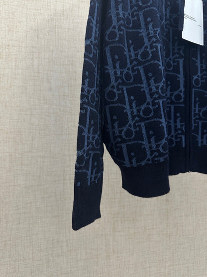 260511 New high-quality custom full-print hooded zipper wool blend cardigan