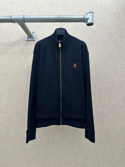 260511 New high-quality double-sided button-up stand-up collar zipper jacket