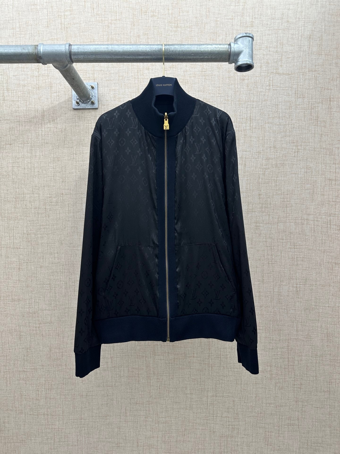 260511 New high-quality double-sided button-up stand-up collar zipper jacket