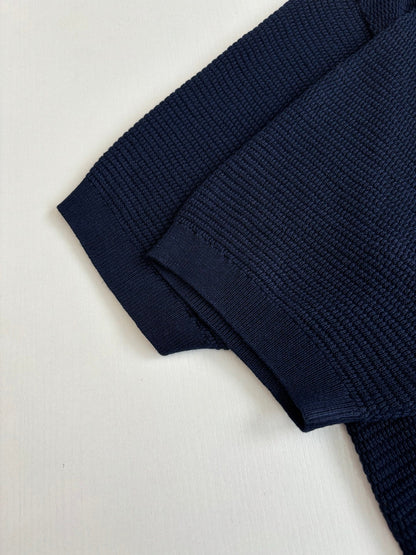260521 New high-quality V-neck knitted polo with a collar and short sleeves