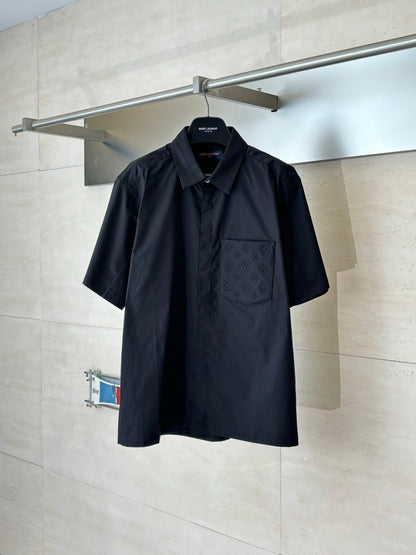 260521 New high-quality embroidered pocket crew-neck short-sleeved shirt