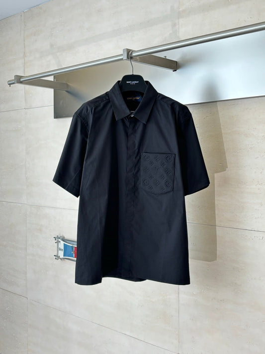 260521 New high-quality embroidered pocket crew-neck short-sleeved shirt
