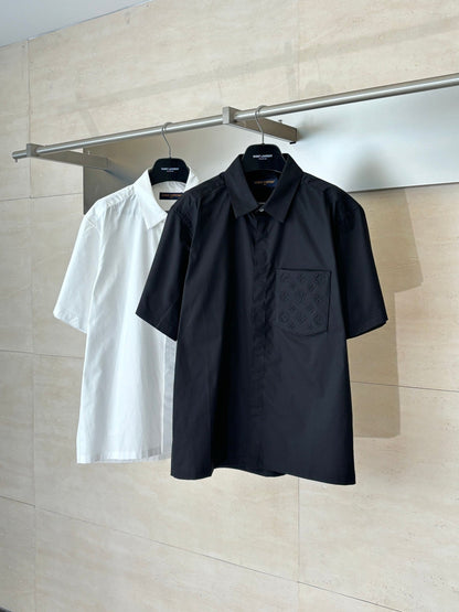 260521 New high-quality embroidered pocket crew-neck short-sleeved shirt