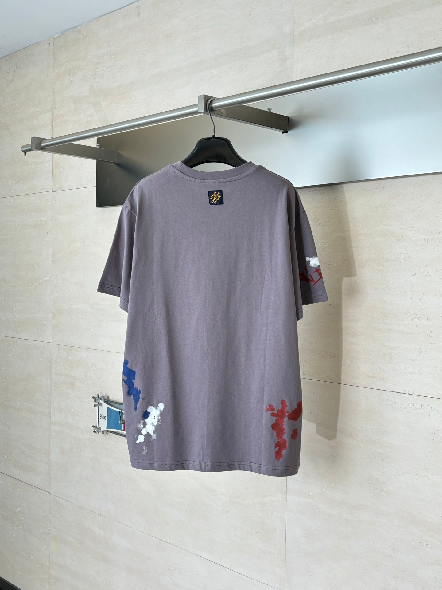 260521 New high-quality hand-drawn ink-blurry print round-neck T-shirt