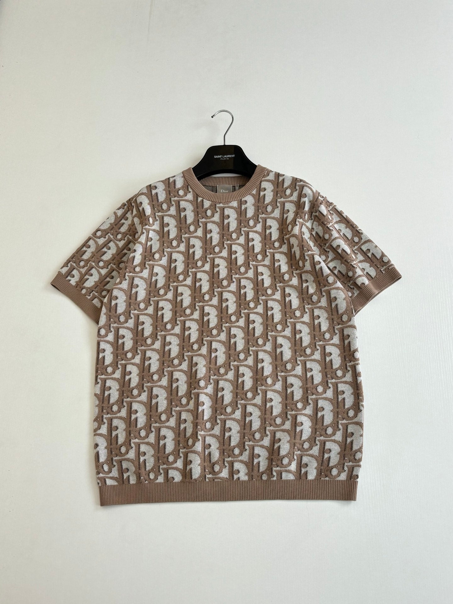260521 New high-quality custom-made fabric jacquard knitted T-shirt