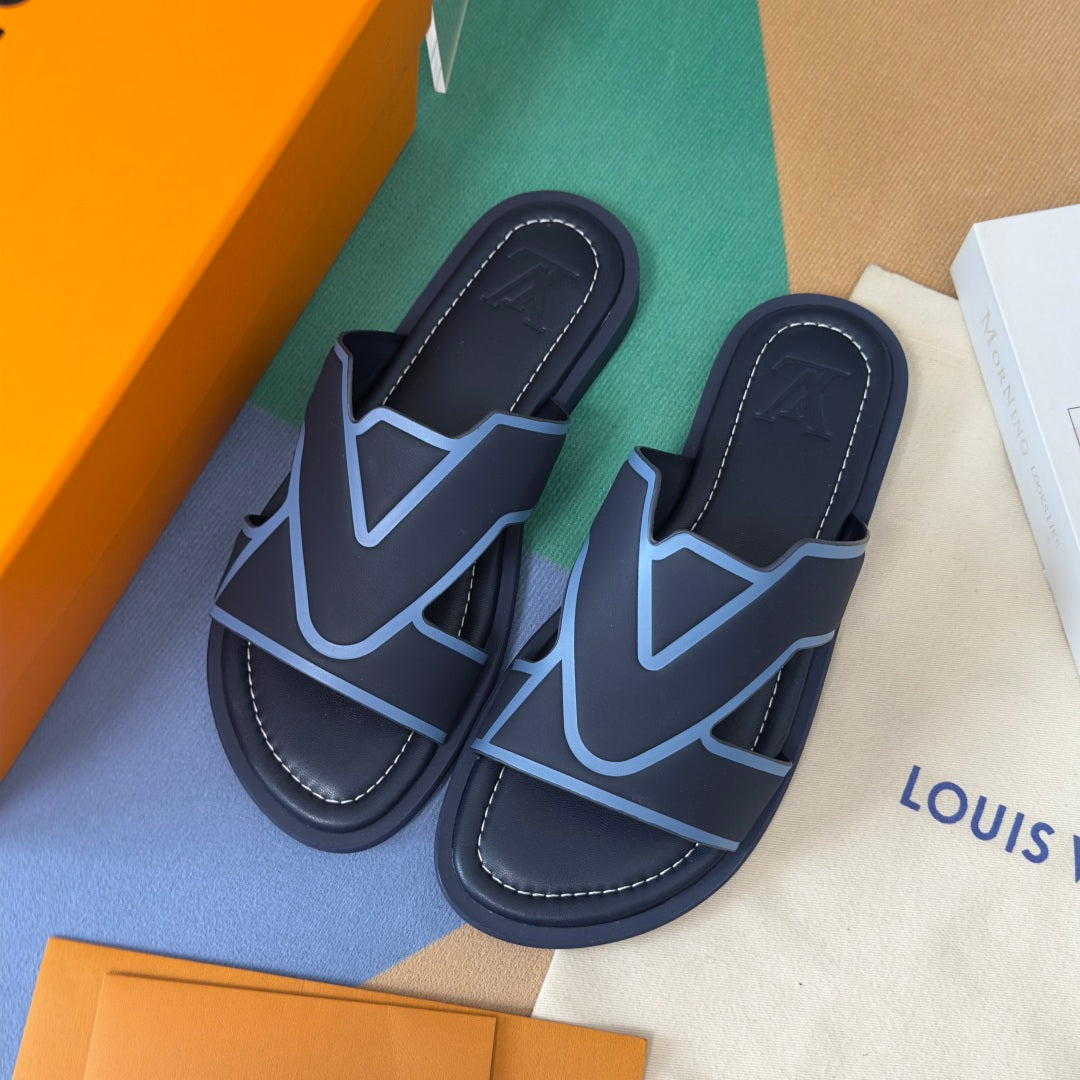 260521 New high-quality soft grain leather slippers