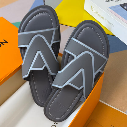 260521 New high-quality soft grain leather slippers