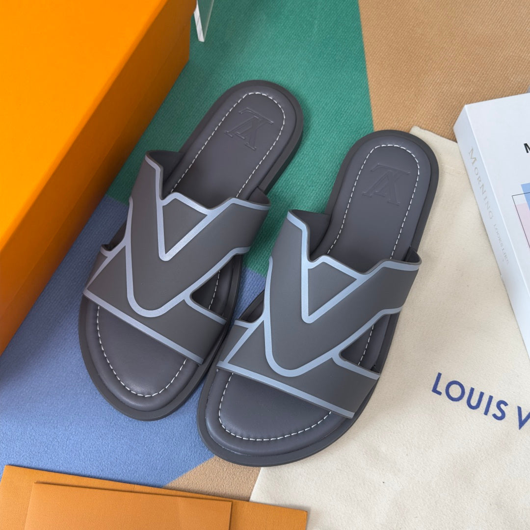 260521 New high-quality soft grain leather slippers