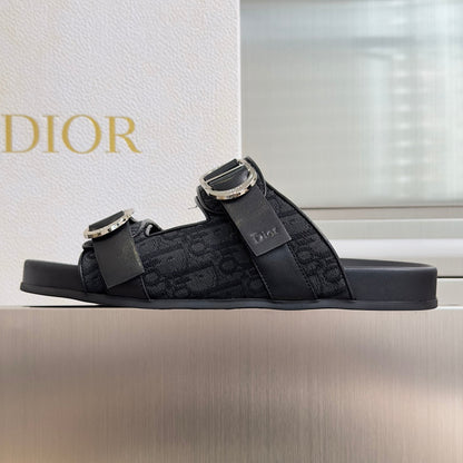 260526 New high-quality summer thick-soled double-buckle flat beach slippers