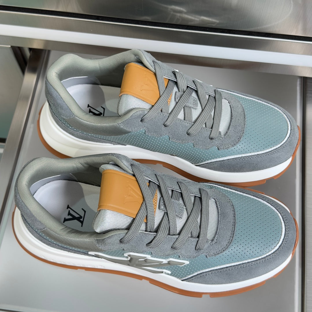 260602 New high-quality thick-soled genuine leather and smooth suede casual sports shoes