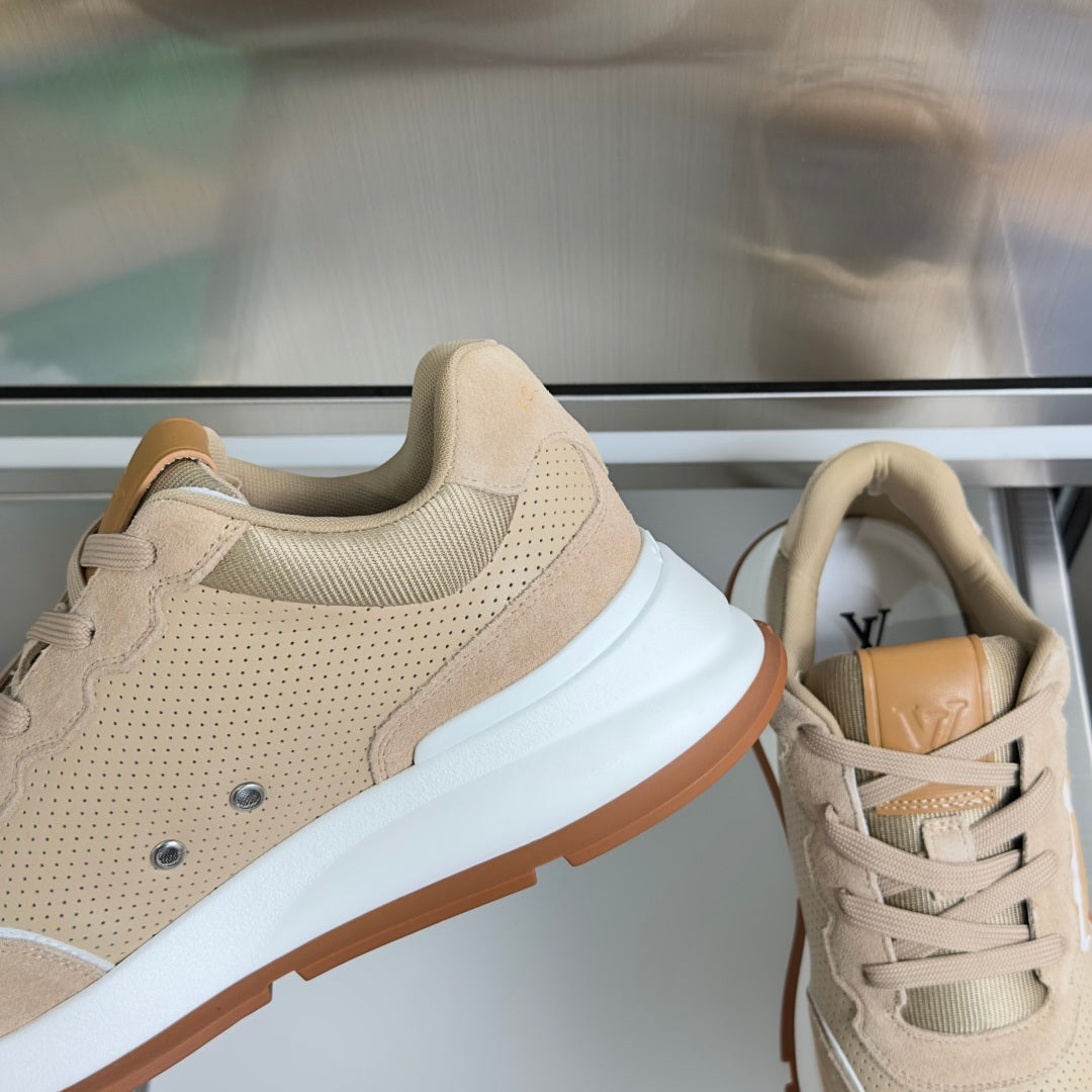260602 New high-quality thick-soled genuine leather and smooth suede casual sports shoes