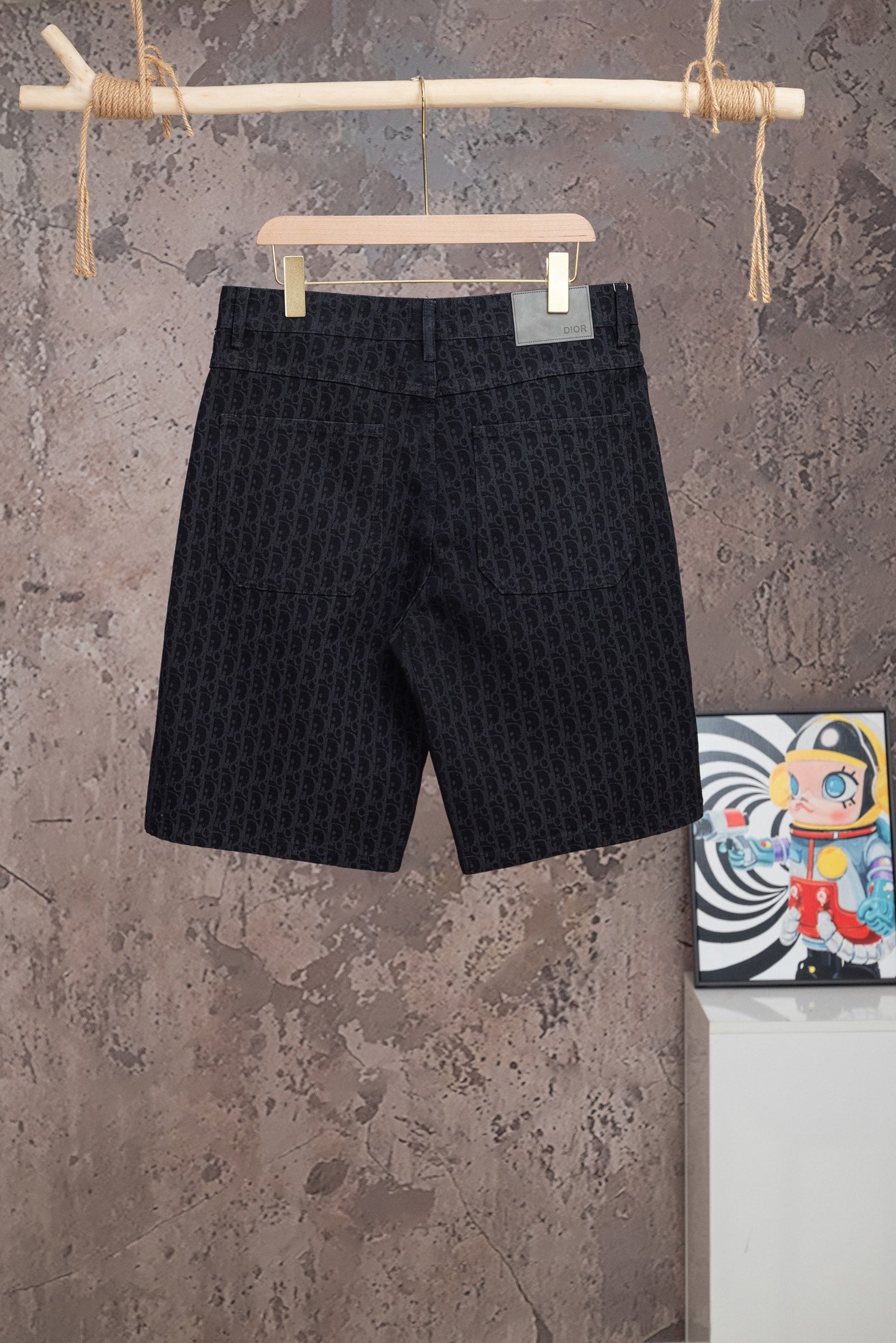 260602 New high-quality full-print straight-leg five-inch denim shorts