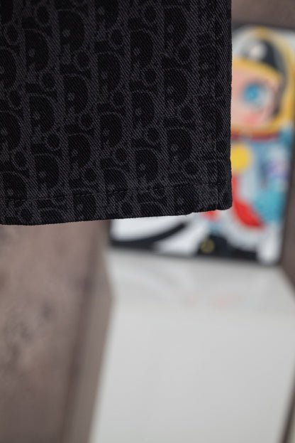 260602 New high-quality full-print straight-leg five-inch denim shorts