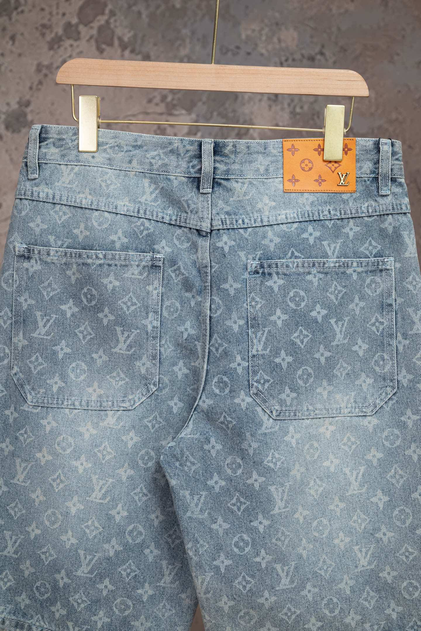 260602 New high-quality full-print straight-leg five-inch denim shorts