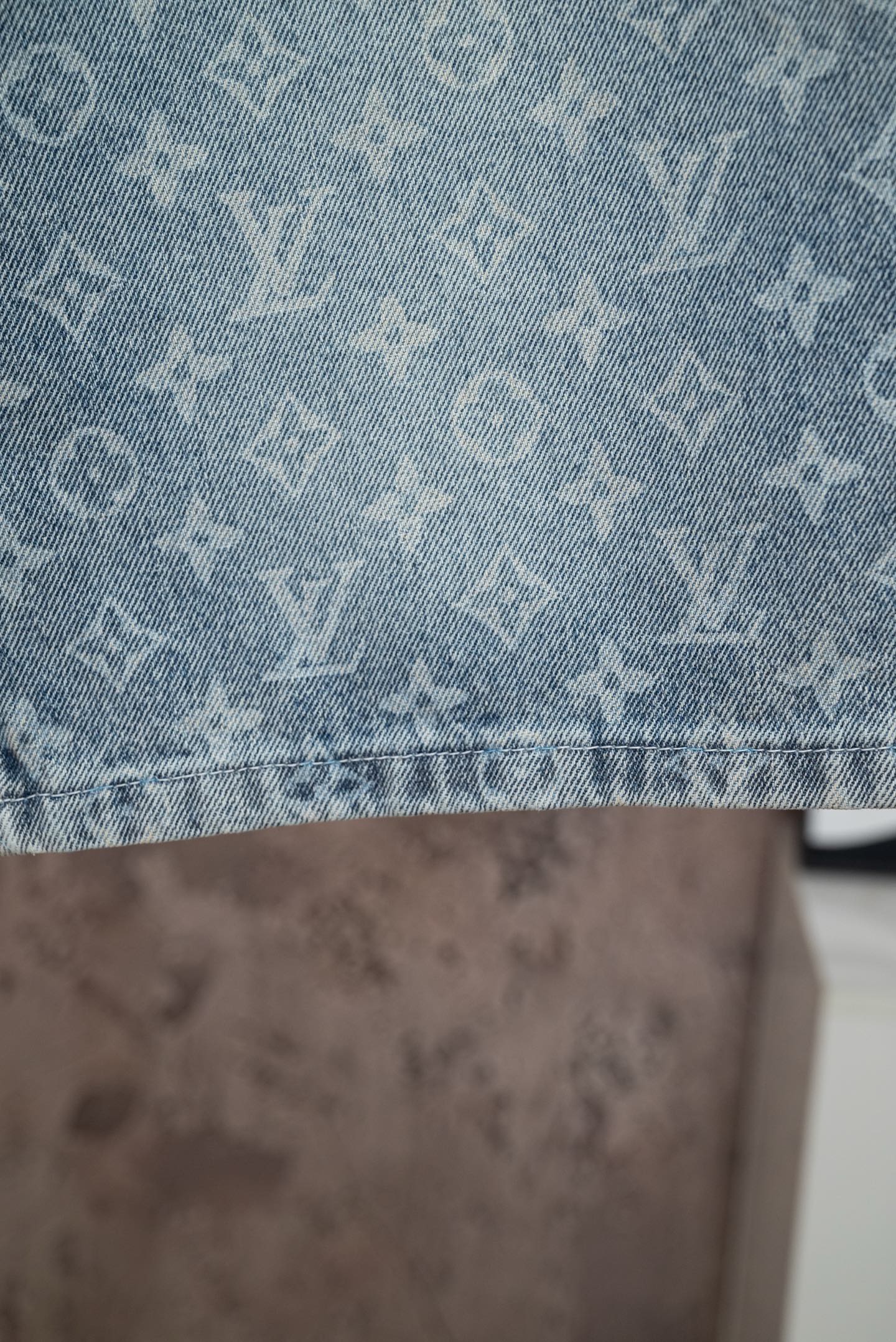 260602 New high-quality full-print straight-leg five-inch denim shorts