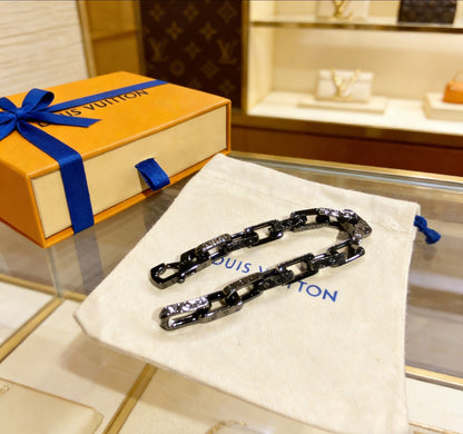 260610 New pure black quenched bamboo-shaped bracelet